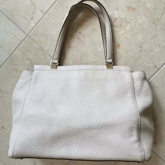 KATE Spade cream beige tote bag purse pebble finish - Picture 8 of 13